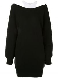 off the shoulder knit dress at Farfetch